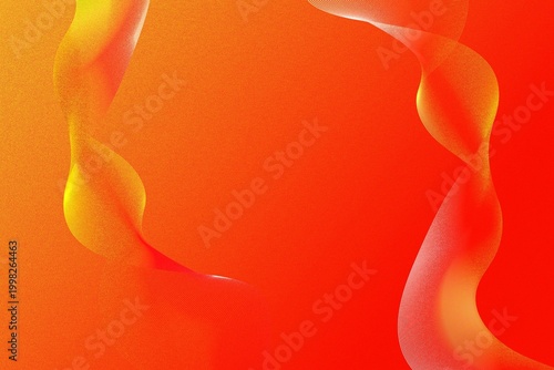 Abstract orange gradient background with flowing wave lines and soft grain texture, vibrant modern design with smooth curves for creative digital use.