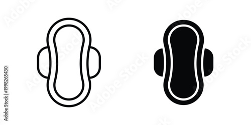 Sanitary napkin icon, symbols pack for UI designs.