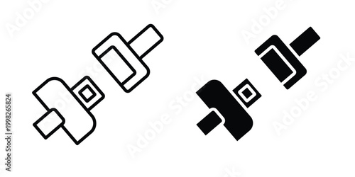 Seat Belt icon, symbols pack for UI designs.