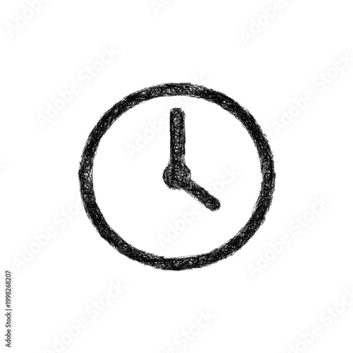 Sketch clock icon design