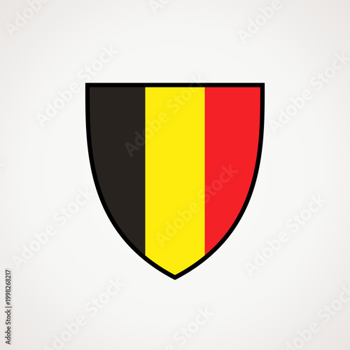 Free Download Shield with flag of Belgium - GFXLoad