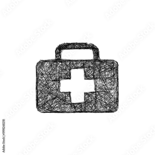 Sketch first aid kit icon design