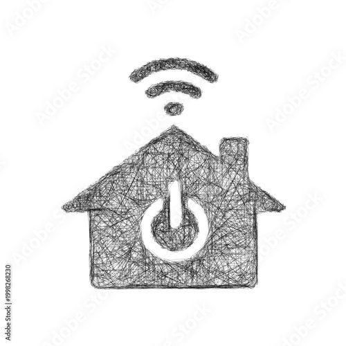 Sketch smart home icon design