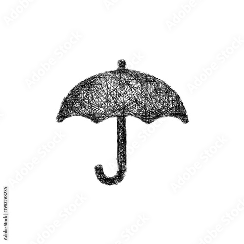 Sketch umbrella icon design