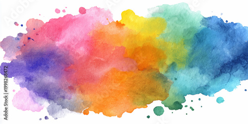 A vibrant watercolor of an abstract blend of artistic expression, a visually stunning display of multicolored ink, evoking emotions and creativity.