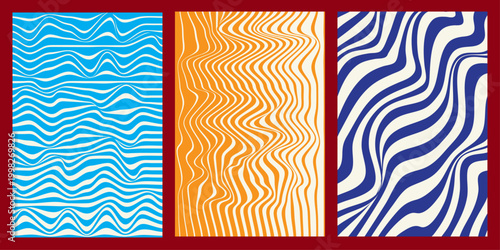 Vibrant abstract gradient poster backgrounds turquoise orange and blue wavy textures