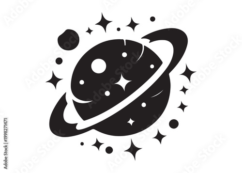 galaxy logo silhouette vector, sparkling galaxy logo silhouette vector illustration, celestial swirl logo silhouette, astronomical sparkle logo silhouette design on white background 