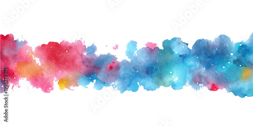 A vibrant watercolor painting in a display of colors, evoking feelings of energy, creativity and inspiration. 