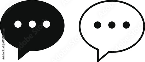 Chat and Talk Icon Set.  Help desk and communication design. Service and assistance signs. Creative talk bubble. Speech bubble and messaging symbols.