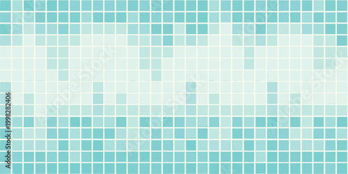 Mosaic tile pattern with turquoise and aqua squares