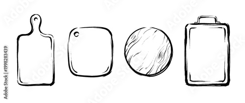 cutting board , Traditional Chinese Brush , strokes swirl style