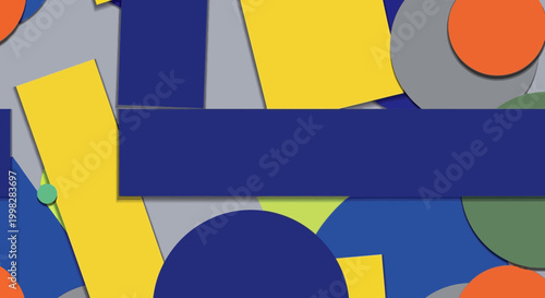 Colorful geometric shapes in motion.