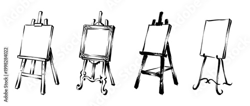 easel , Traditional Chinese Brush , strokes swirl style