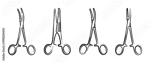 forceps , Traditional Chinese Brush , strokes swirl style