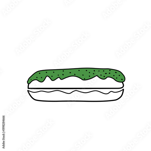 Long bread and hotdog 