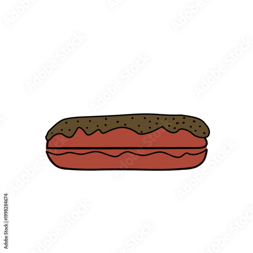 Long bread and hotdog 