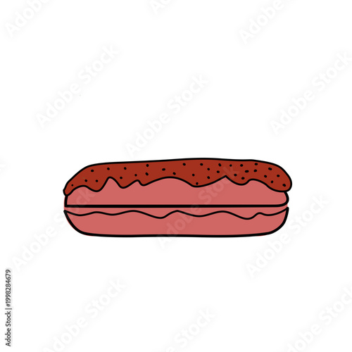 Long bread and hotdog 