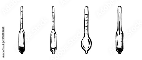 hydrometer , Traditional Chinese Brush , strokes swirl style
