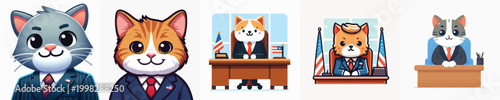 Photography Vector of a cat president