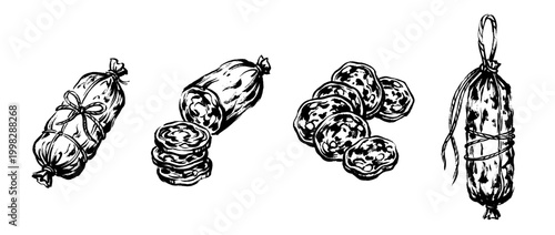 salami , Traditional Chinese Brush , strokes swirl style