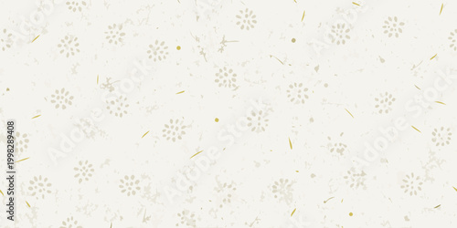 Cream colored floral pattern with scattered golden accents