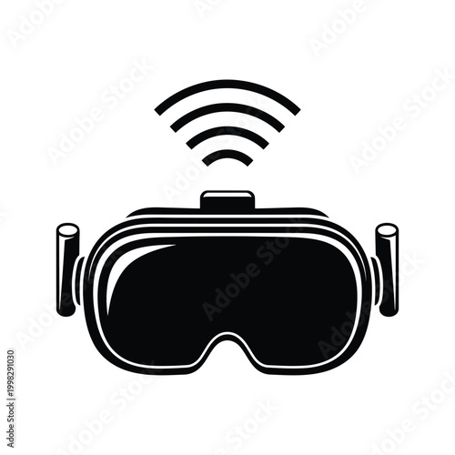 Virtual reality headset connected to wireless network signals for immersive experience