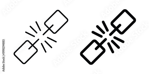 Weakness icon strokes and flat black vectors. Illustrations EPS10