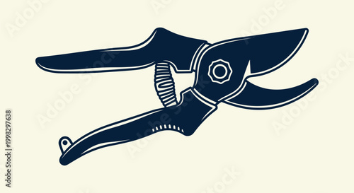 Professional Garden Secateurs Vector Graphic Design for Horticulture and Agriculture Theme Art