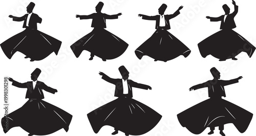 Whirling Dervish Silhouettes – Sufi Dance and Spiritual Devotion