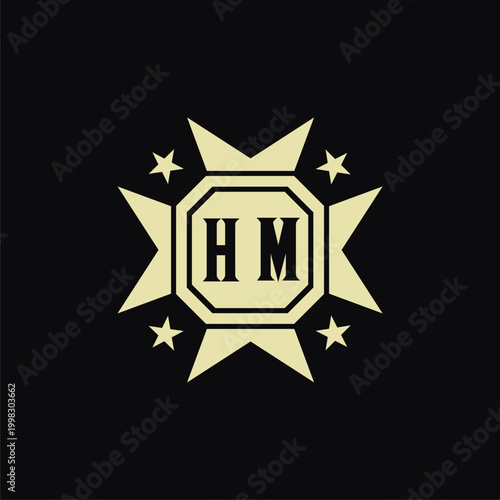 HM initials on the star medallion style logo give a classy and enthusiastic impression.