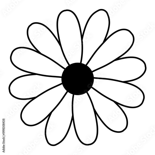 Daisy flowers icon vector. Daisy Illustration sign. Chamomile symbol. flowers logo.