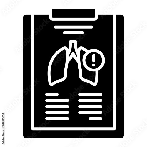 Minimalist Tuberculosis Lung X-ray Icon