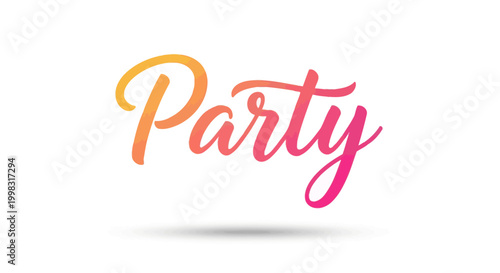 Elevate your next celebration with vibrant 'Party' typography, perfect for invitations, decorations, and festive designs
