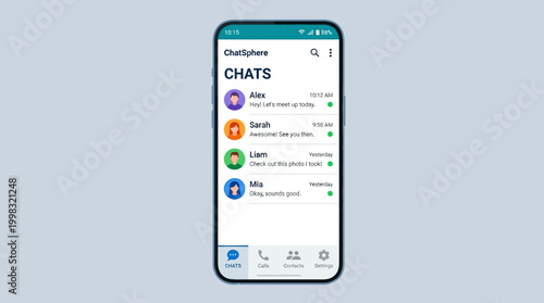 Smartphone screen displaying chat interface.
