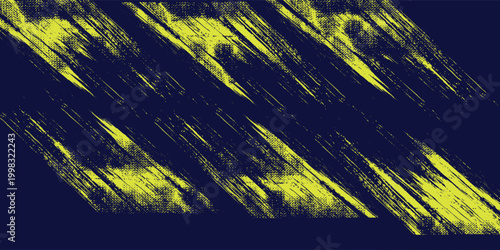Yellow halftone on blue background. Vector dotted glitter or halftone glitter pattern texture Pop Art Style Background.grunge dots