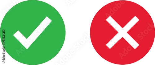 Check and cross mark icons Vector