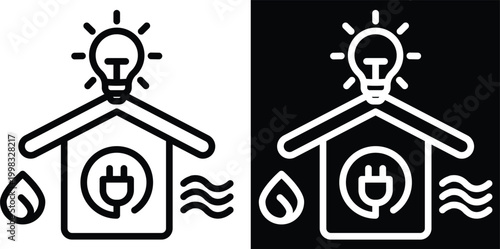 system Two-tone version in black and white background