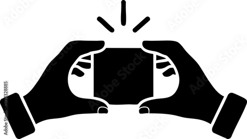 Hands holding a glowing cube, representing innovation or a new idea, technology concept.