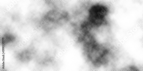 WebHalftone faded gradient texture. Grunge halftone grit background. White and black sand noise wallpaper. Retro pixilated vector backdrop
