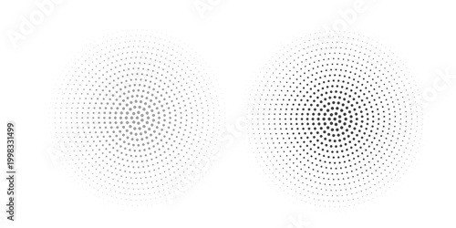 Halftone faded gradient texture. Grunge halftone grit background. White and black sand noise wallpaper. Retro pixilated vector backdrop Circle halftone. Abstract dotted circles, round halftones