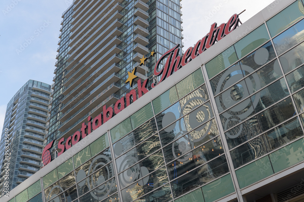 Obraz premium exterior building and sign of Scotiabank Theatre located at 259 Richmond St W, Toronto