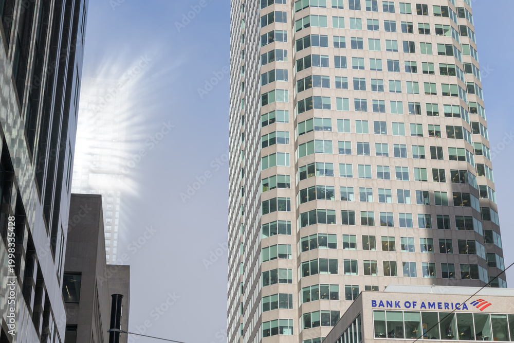 Obraz premium facade of Brookfield Place with Bank of America sign at 181 Bay St, Toronto