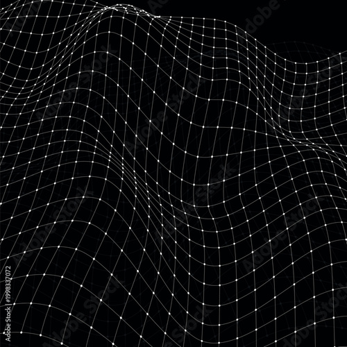 3D Abstract Wave Pattern Background Vector