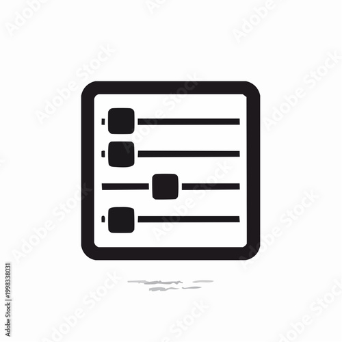 Clean and modern UI element depicting a control panel with sliders and checkboxes, signifying customizable settings and personalized options for digital interfaces