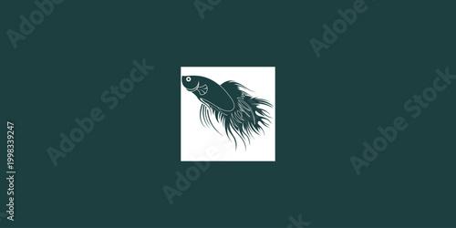 Siamese fighting fish design premium vector