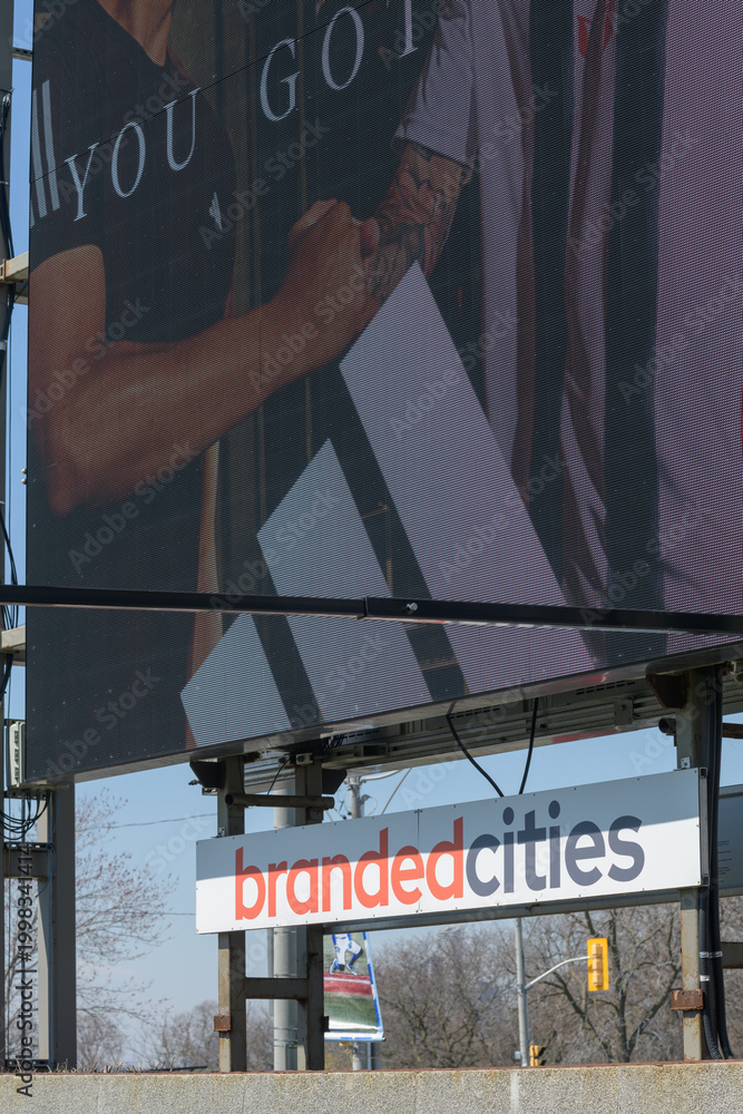 Fototapeta premium digital advertising (hosted by branded citites) for Adidas at Exhibition Place, Toronto