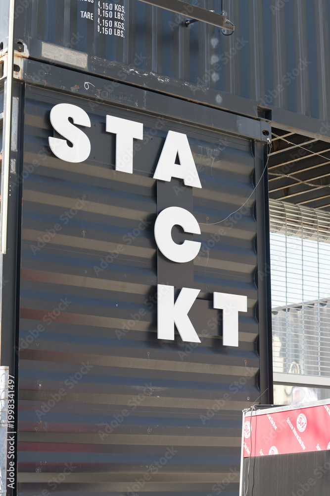 Fototapeta premium sign at STACKT market located at 28 Bathurst St, Toronto