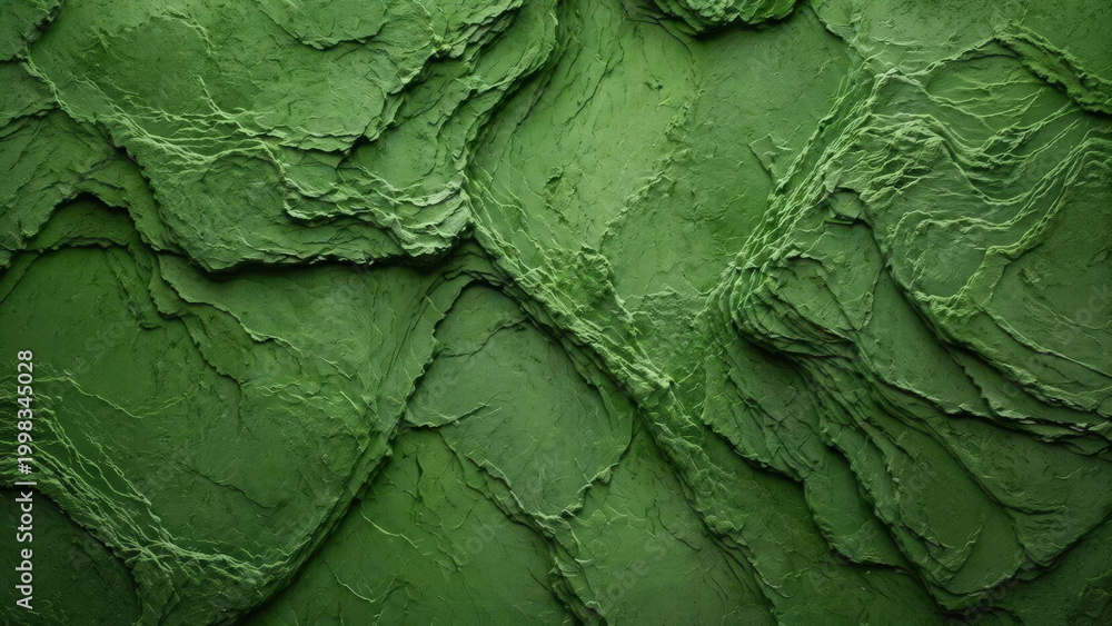Obraz premium Layered Green Rock Texture Background – Natural Stone Surface with Organic Patterns