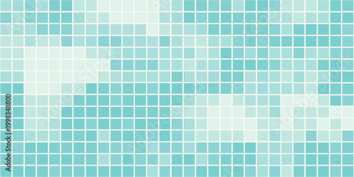 mosaic tile pattern with turquoise and aqua squares