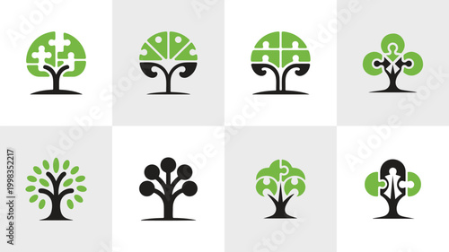Eco Tree Logo Collection – Nature, Growth and Organic Branding Design